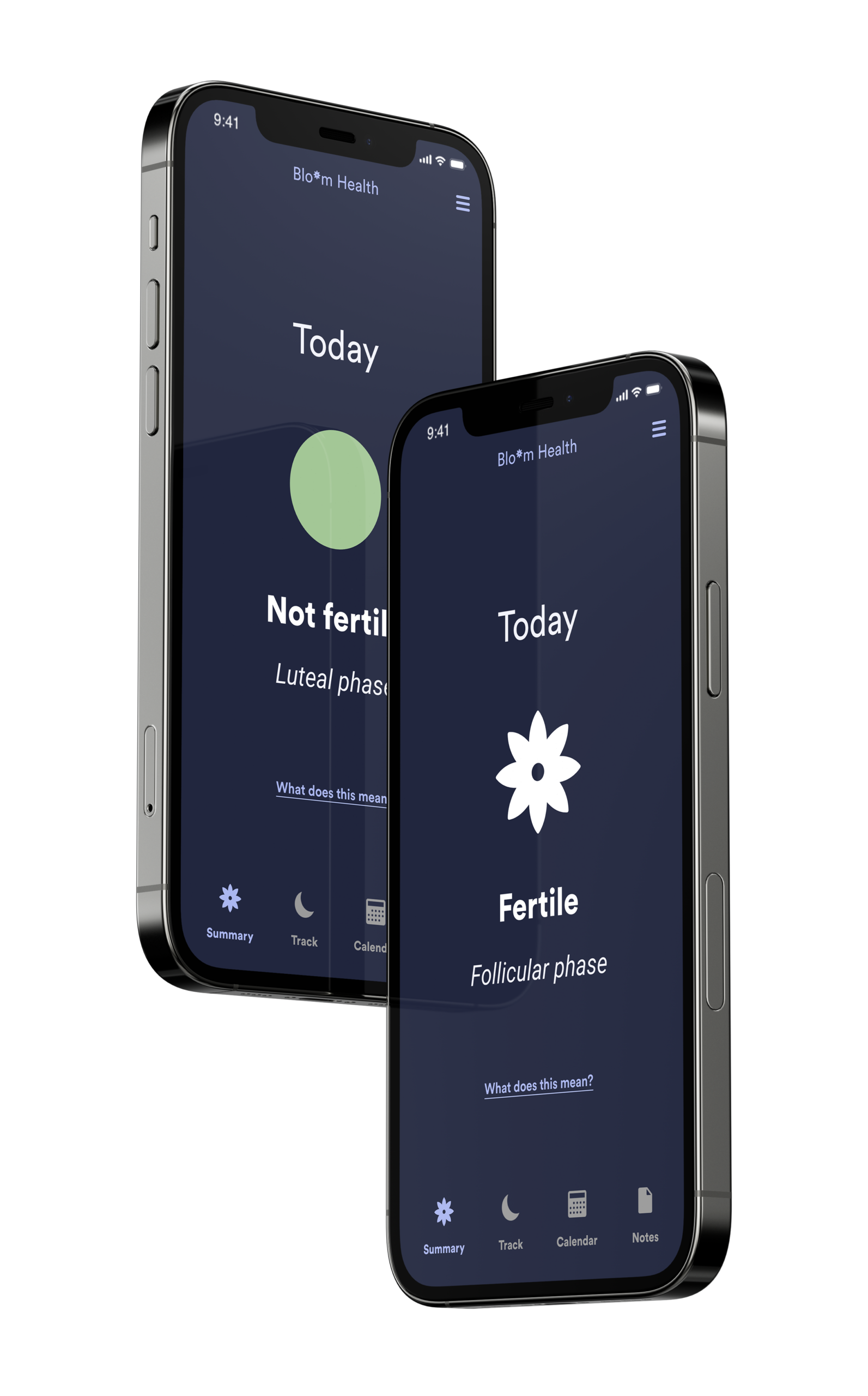 The Bloom app shown on two phones